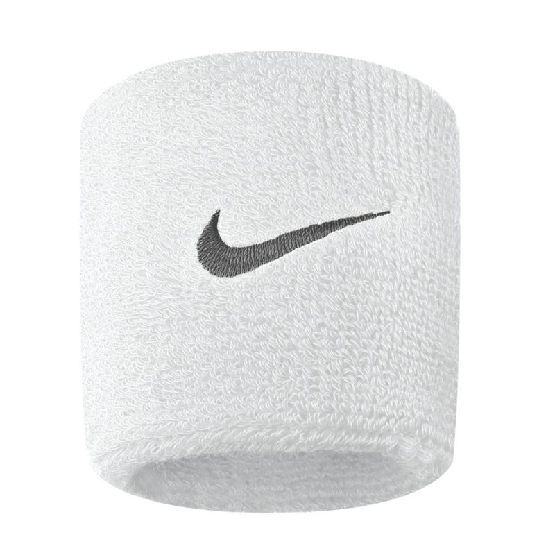 NIKE - Muñequeras Deportivas Nike Swoosh Wristbands 2 Pk-Blanco