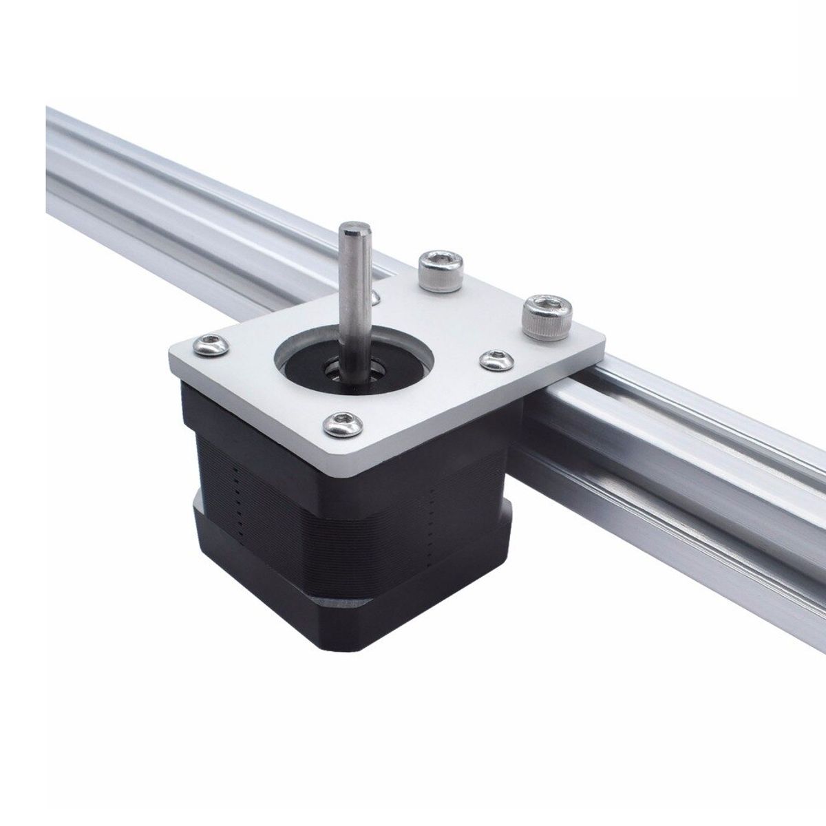 GENERICO - Soporte Bracket Platina Motor Paso Paso Nema17 Color Plateado