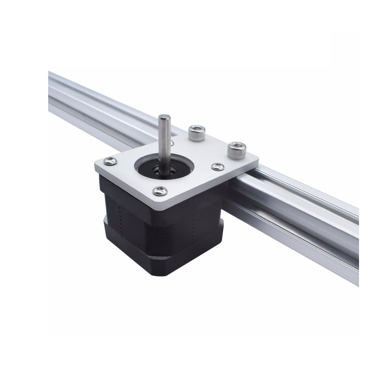 GENERICO - Soporte Bracket Platina Motor Paso Paso Nema17 Color Plateado