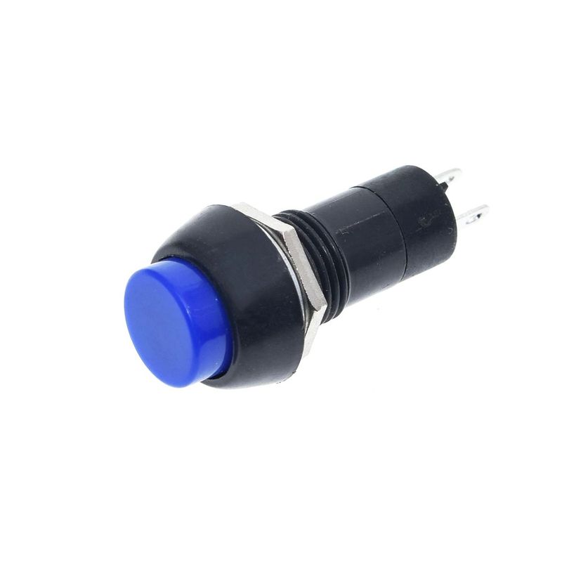 GENERICO - Pulsador Plastico PBS-11B 2pin 12mm Azul Off On Abierto