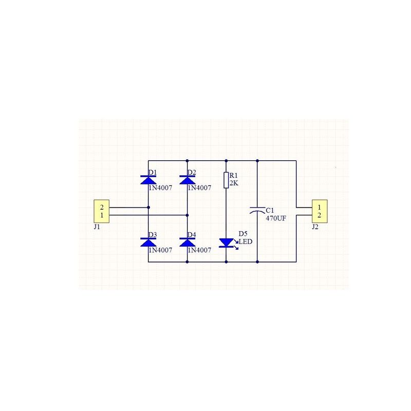 GENERICO - Kit Tarjeta Puente Rectificador Onda 1N4007 AC DC 3-18V 1A