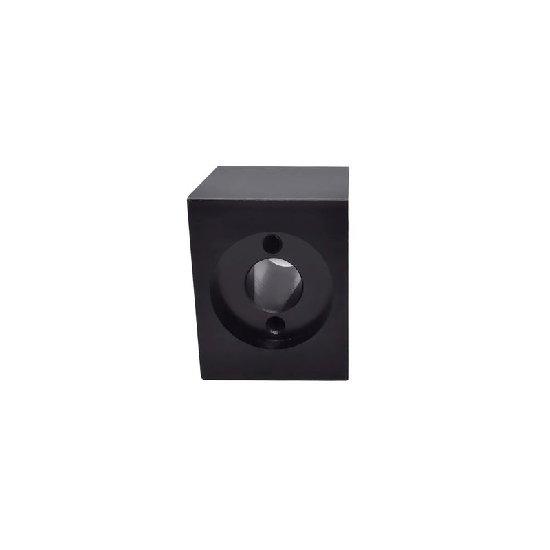 GENERICO - Camisa Trapezoidal Soporte Aluminio Negro 30x30x34mm + Tuerca