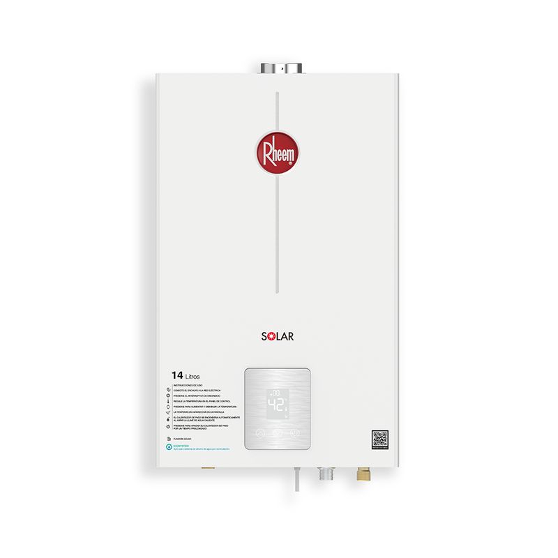 RHEEM - Calentador De Agua 14lt Gas Natural Tiro Forzado Dig Rheem