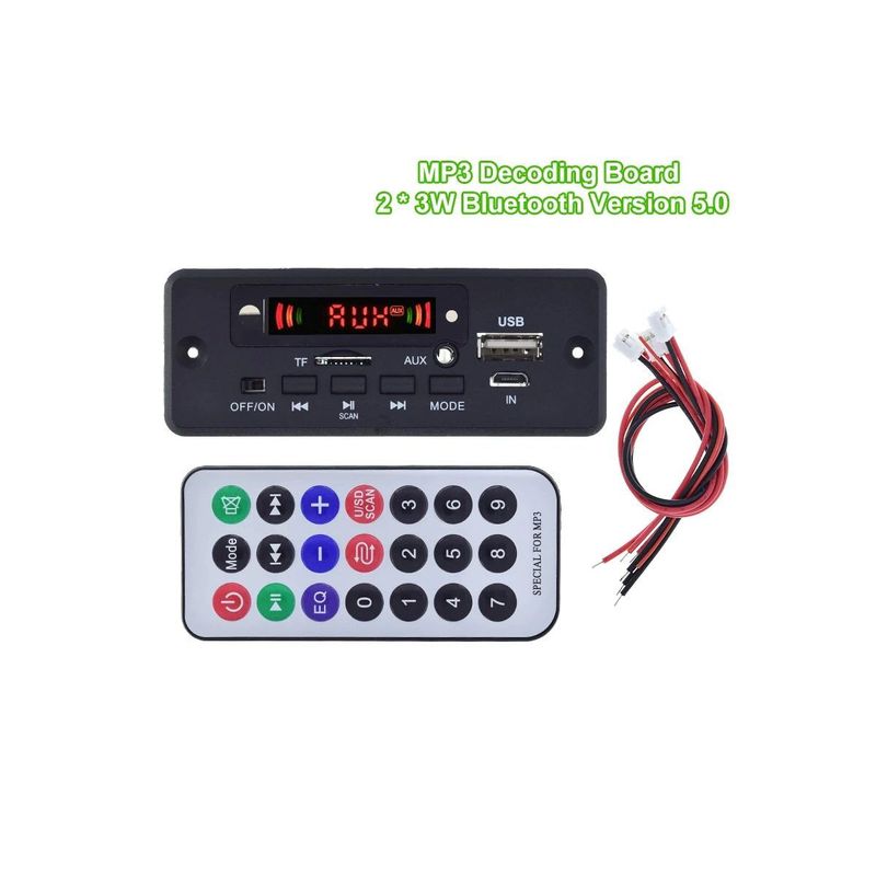 GENERICO - Reproductor Audio MP3 JQ-D029BT-A2.1 SD Radio FM Bluetooth 5-32V 6W