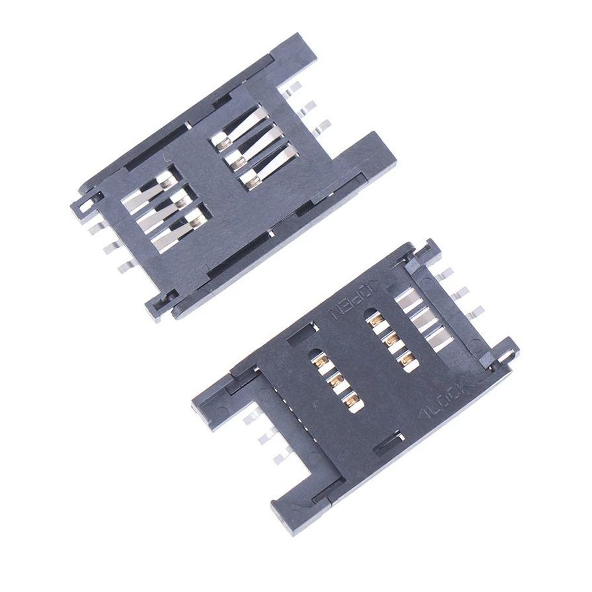 GENERICO - Conector Socket Sim Card 6 Pines Holder Smd Slim