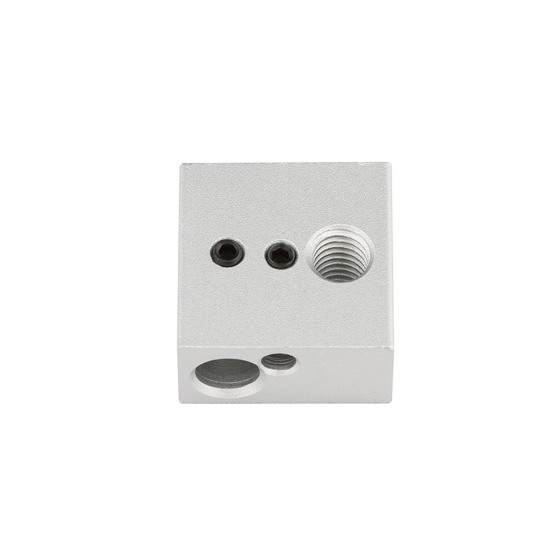 GENERICO - Bloque Hotend Extrusor MK8 PT100 Aluminio 20x20x10mm