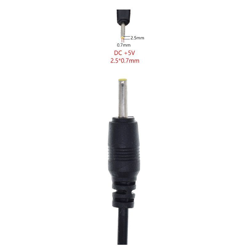 GENERICO - Cable Adaptador Usb A Plug 2.5x0.7mm 5V DC Longitud 82cm