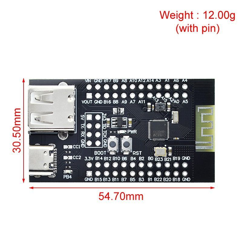 GENERICO - Tarjeta Desarrollo CH582M YD-CH582M Bluetooth Ble V5.3 80MHz