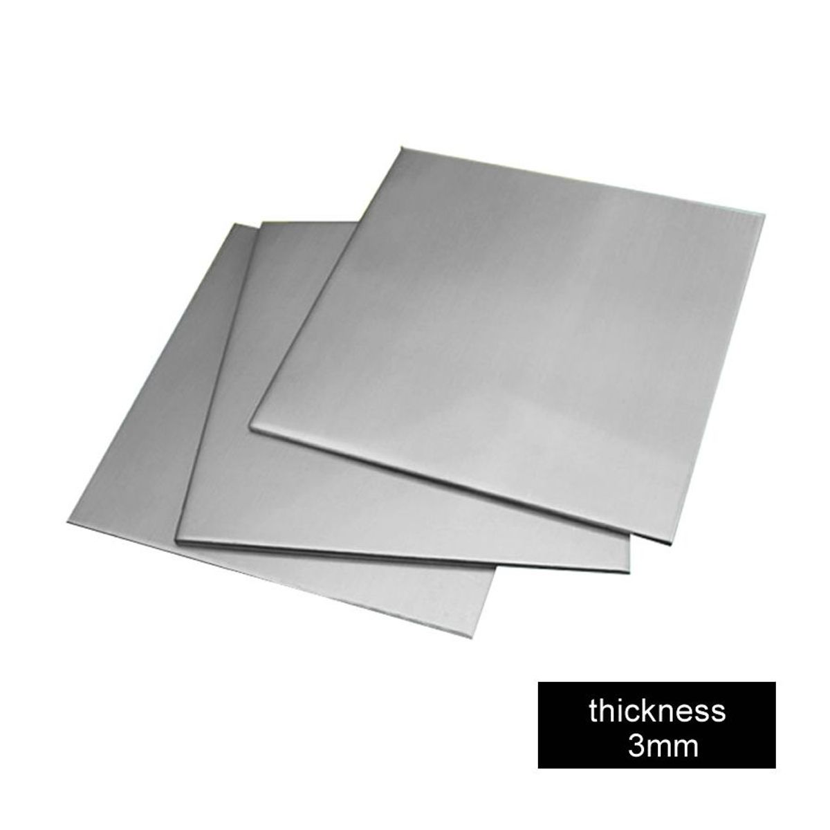 GENERICO - Lamina Acero 220x220mm 22x22cm Espesor 3mm