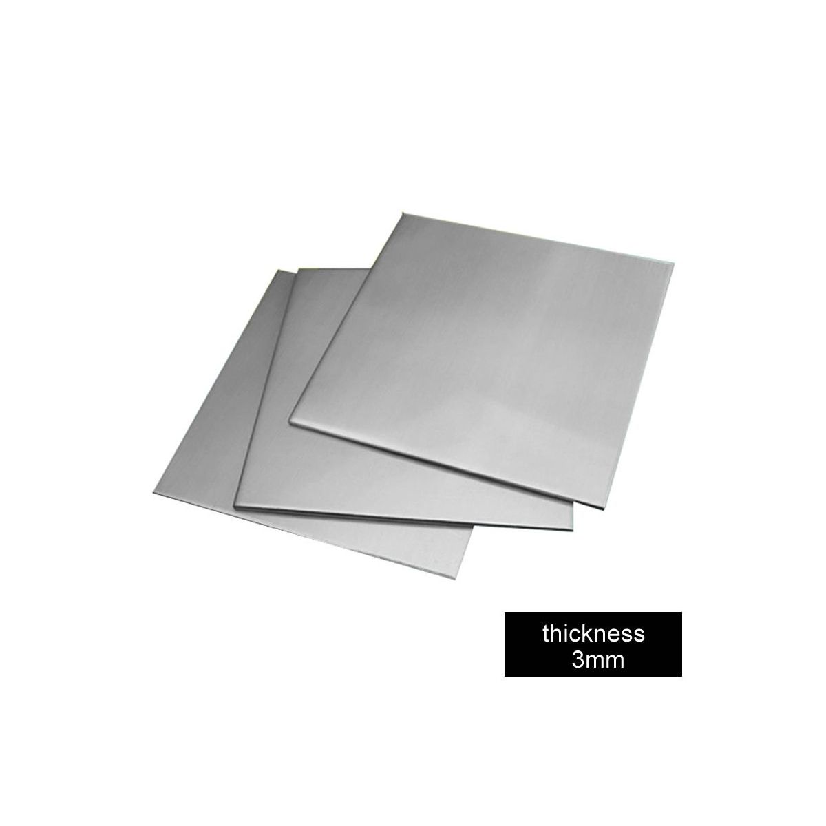 GENERICO - Lamina Acero 220x220mm 22x22cm Espesor 3mm