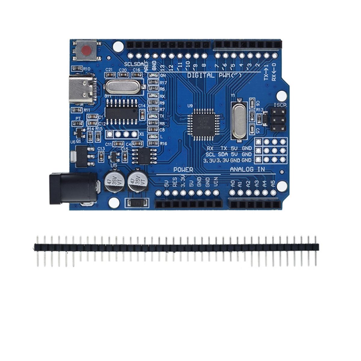 GENERICO - Tarjeta Desarrollo Compatible Arduino Uno R3 Smd Tipo C Ch340