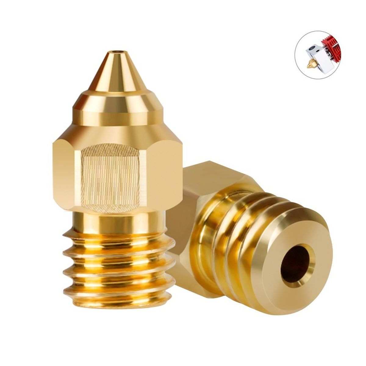 GENERICO - Boquilla Nozzle Laton E3d CR-6 SE Ender-3 S1 0.4mm 1.75mm M6