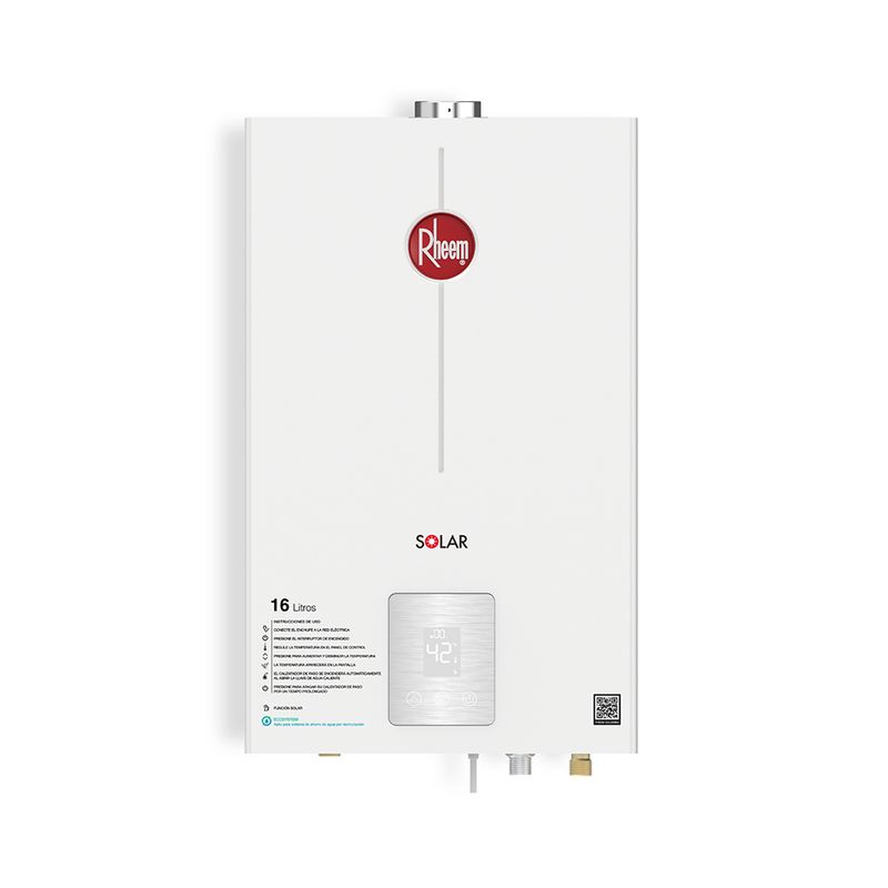 RHEEM - Calentador De Agua 16lt Gas Propano Tiro Forzado Dig Rheem