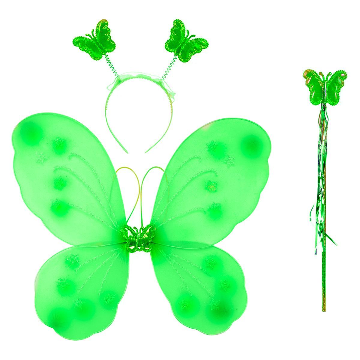 GENERICO - Alas Mariposa Escarchada Ángel Hada Disfraz Niña Halloween