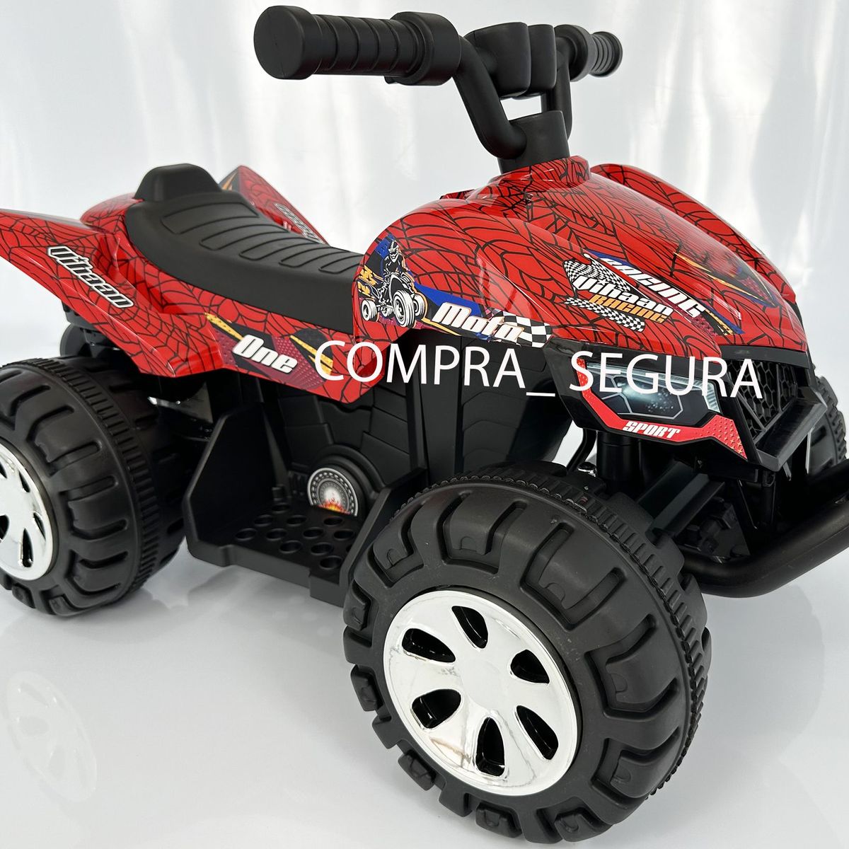 BEBESUNITA - Moto Cuatrimoto Electrica Niños 4 Años btooth - Rojo Spider