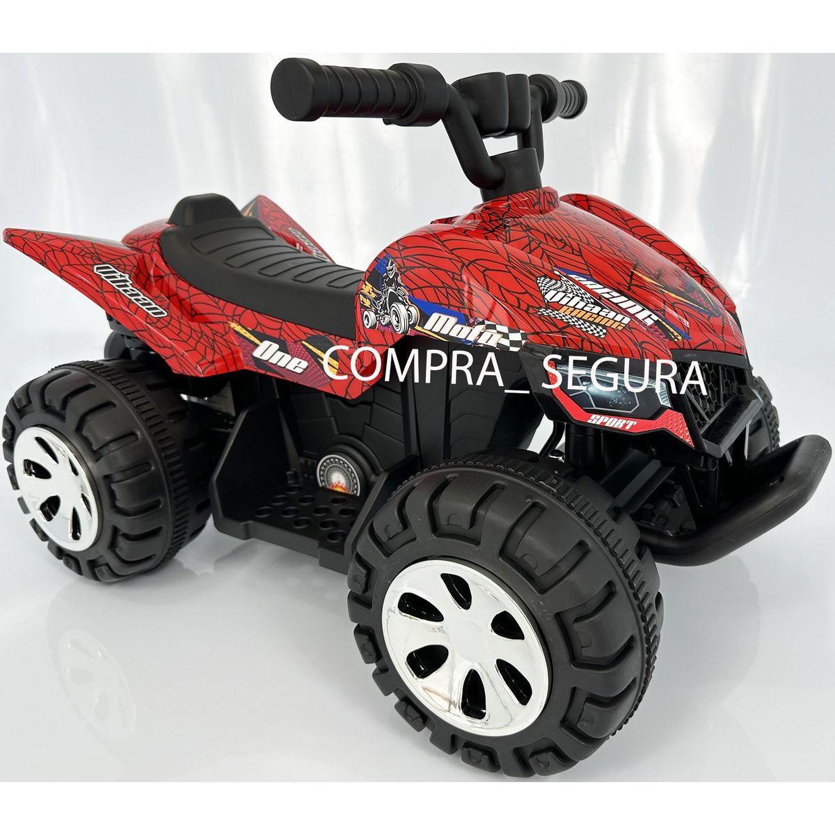 BEBESUNITA - Moto Cuatrimoto Electrica Niños 4 Años btooth - Rojo Spider