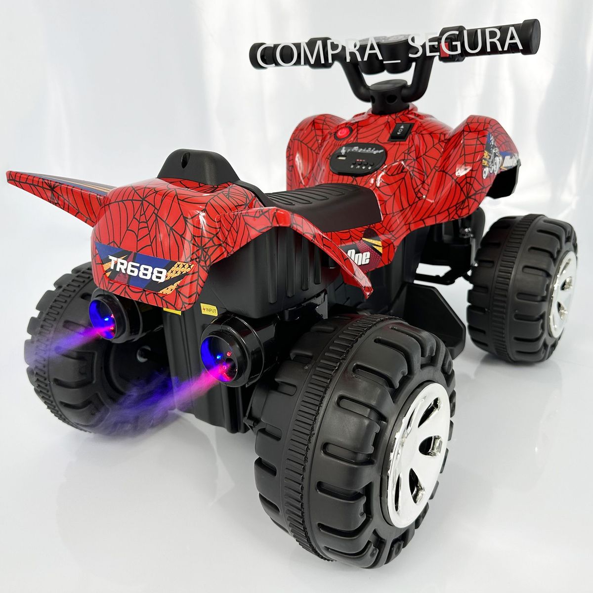 BEBESUNITA - Moto Cuatrimoto Electrica Niños 4 Años btooth - Rojo Spider