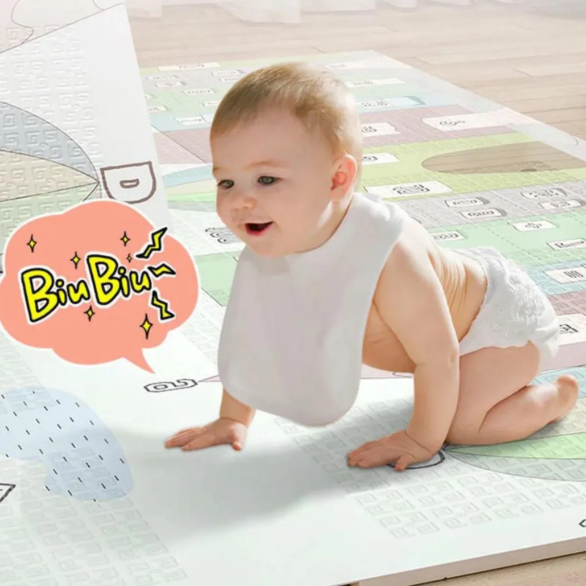 AMERICO SHOP - Tapete Para Bebe Plegable Extra Grande 150x200 Cm Doble Faz