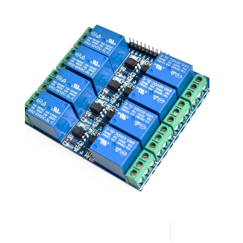 GENERICO - Modulo Rele Relevo Cuadrado 8 Canales Optoacoplado 5V 110/250VAC 10A