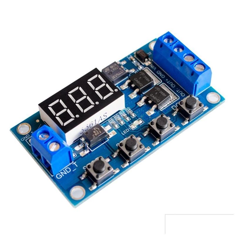 GENERICO - Temporizador Ajustable Programable Ciclico 999 Minutos Mosfet 5-36V 15A