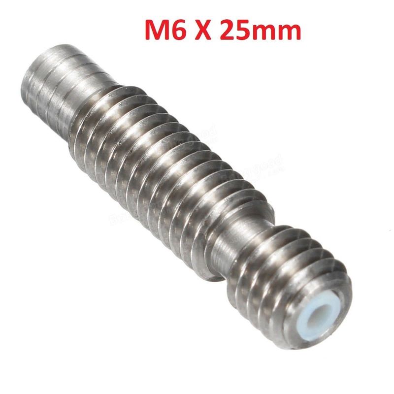 GENERICO - Esparrago Garganta con Teflon Hotend M6x25mm 1.75mm