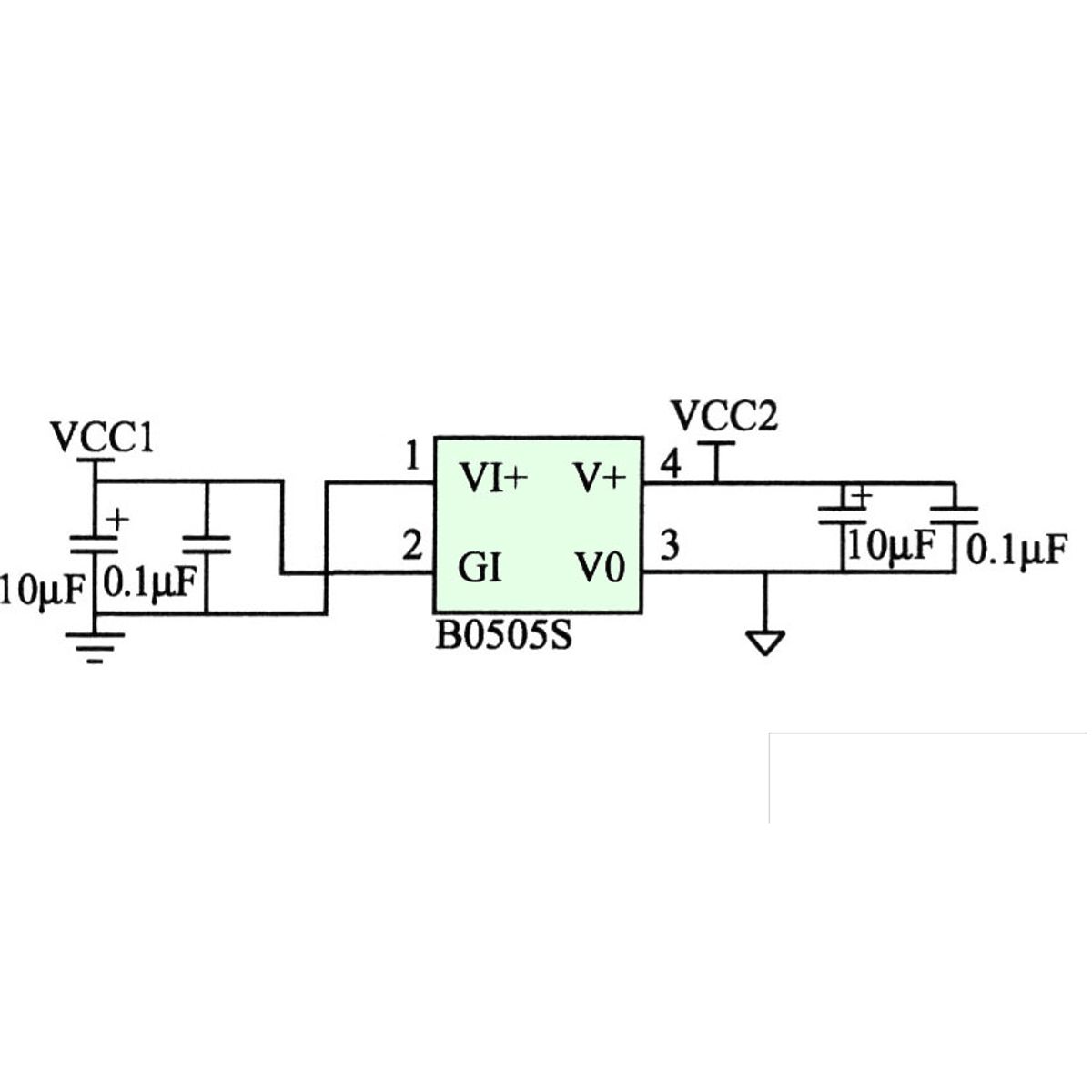 GENERICO - Modulo Regulador Dual DC DC Aislado B0505s 1W 200mA Galvanico