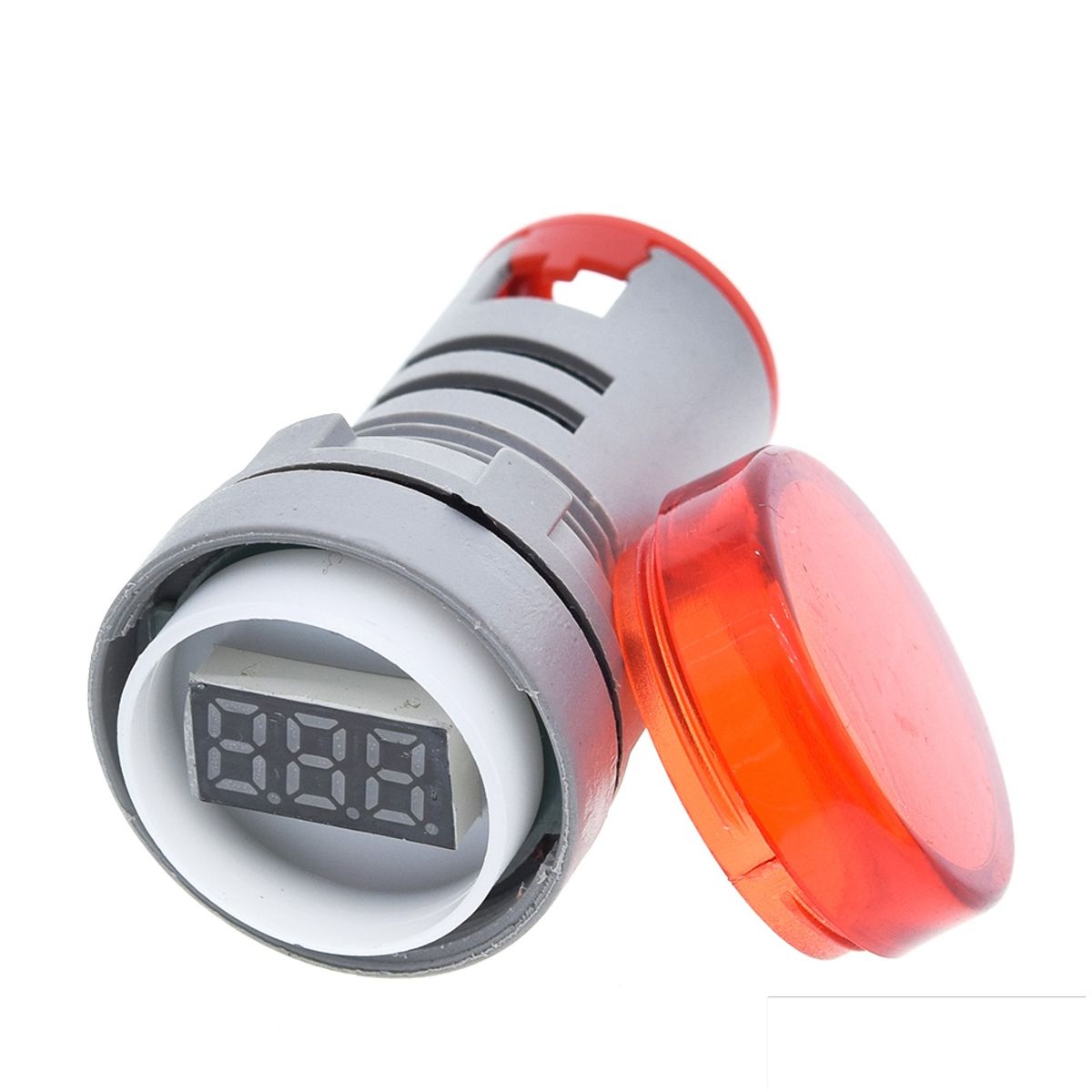 GENERICO - Voltimetro Digital 60-500V AC 22mm Ad16 Ip65 Piloto Color Rojo