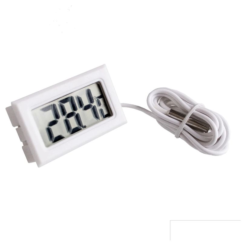 GENERICO - Termometro Digital Sonda Nevera Incubadora -50~110C color Blanco
