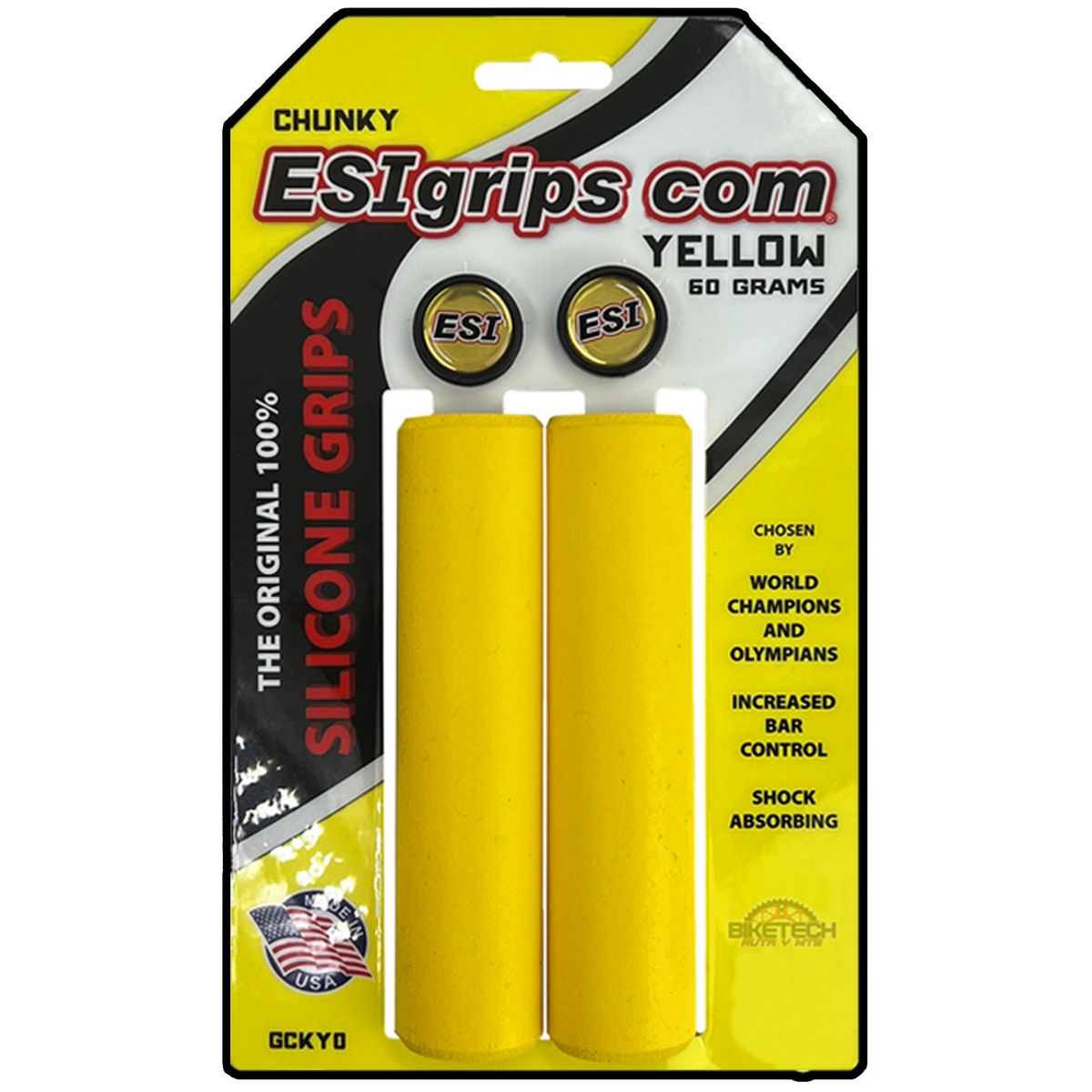 CHUNKY - Mango De Bicicleta Esi Grips Chunky Amarillo Originales Mtb