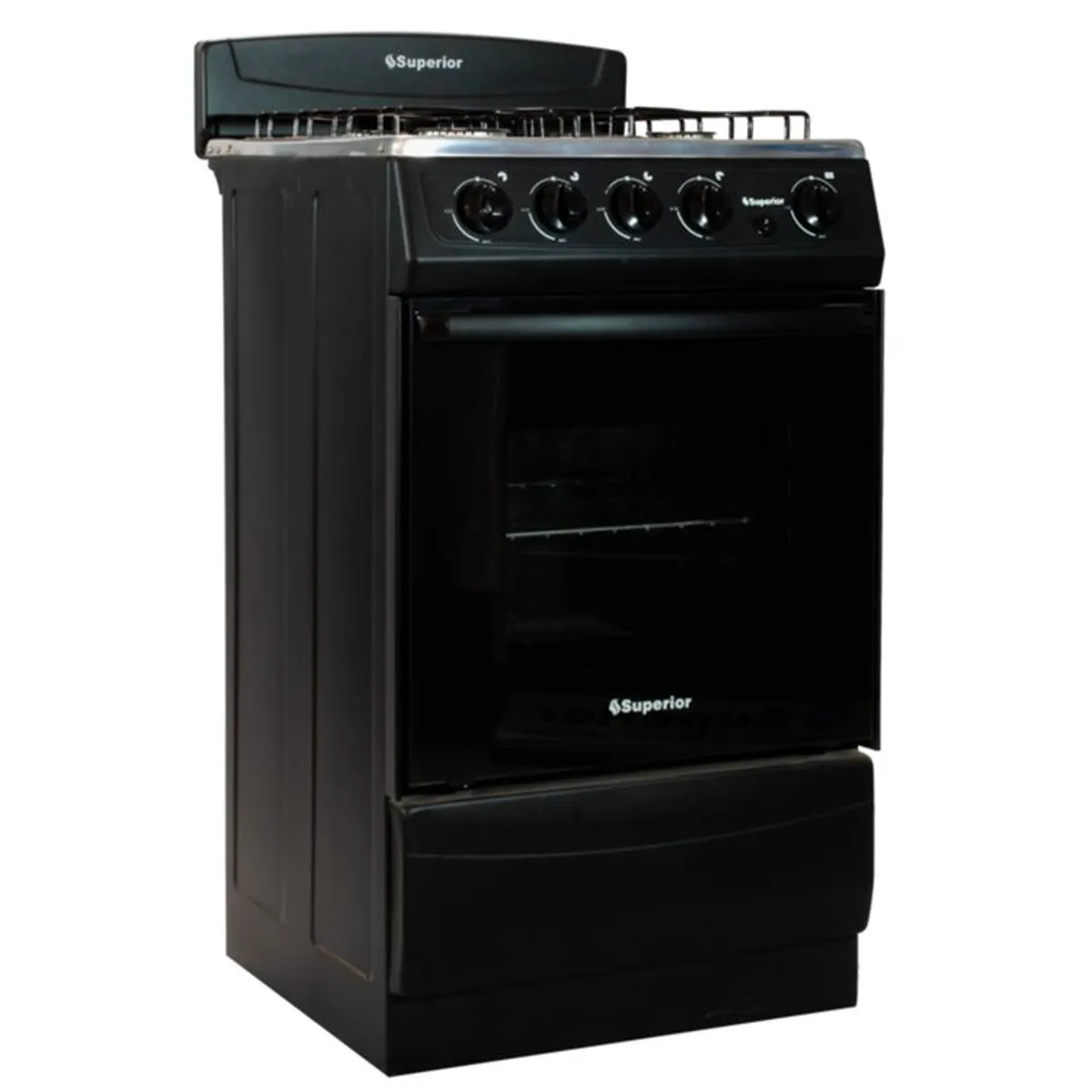 SUPERIOR - Estufa de Piso SUPERIOR 4 Puestos Gas Natural AXXIS Negro
