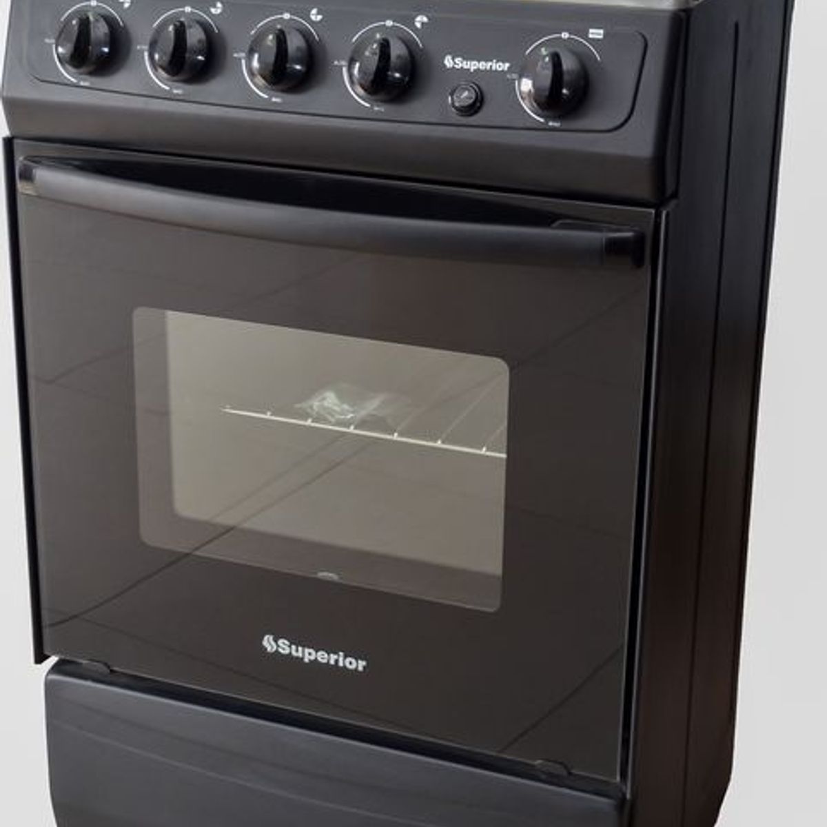 SUPERIOR - Estufa de Piso SUPERIOR 4 Puestos Gas Natural AXXIS Negro