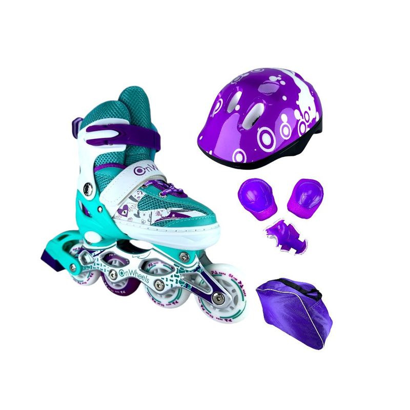 ONWHEELS - Patines Semiprofesionales Kit Onwheels Protecciones S Morado