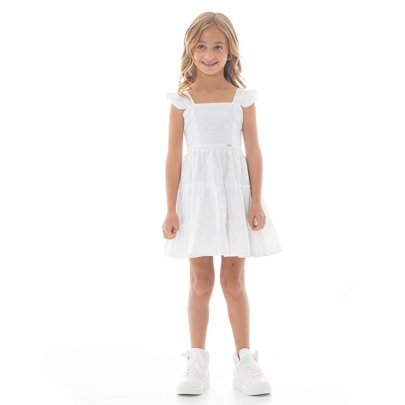 NAUTY BLUE - Vestido corto para niñas blanco NAUTY BLUE 40069