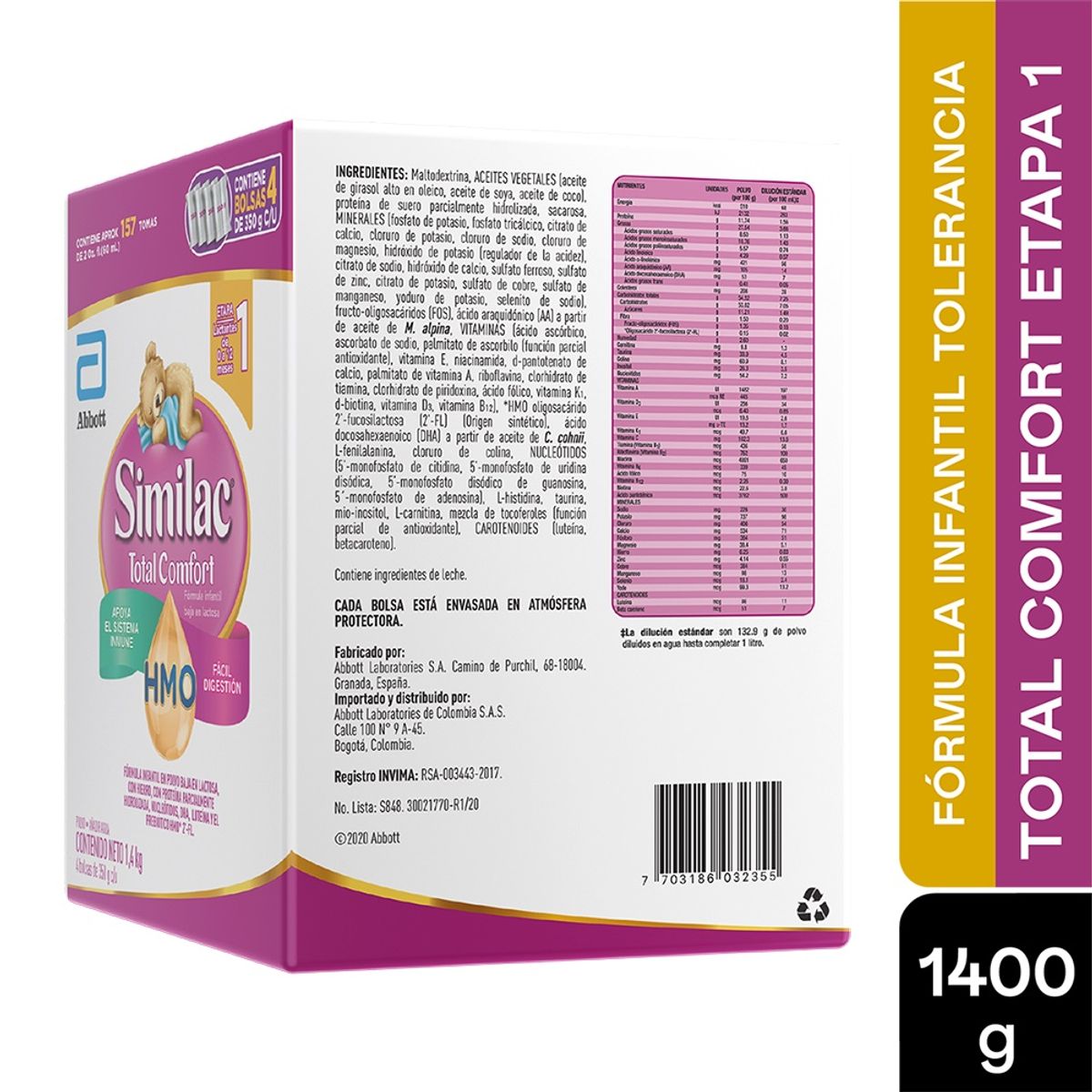 SIMILAC - FORMULA INFANTIL SIMILAC ETAPA 1 0-12MESES X 1400G