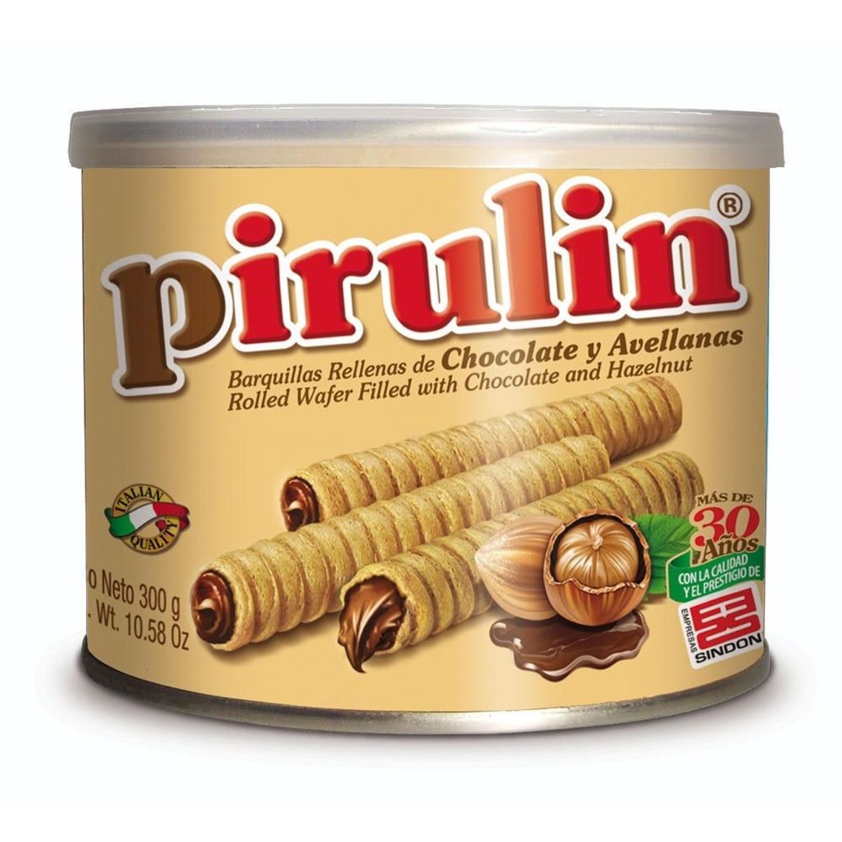 PIRULIN - Barquillas Pirulin De Chocolate Y Avellana X 300G