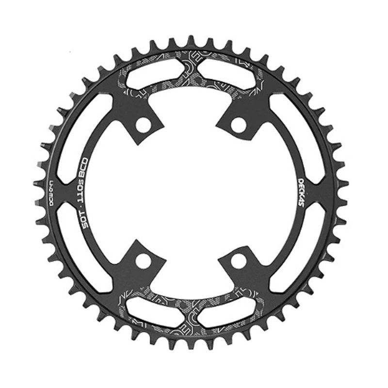 GENERICO - Coronilla Bicicleta Ruta 50 Deckas 110 Bcd Redondo 4 Huecos