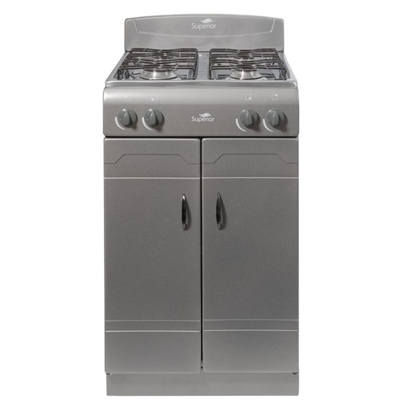 SUPERIOR - Estufa de Piso SUPERIOR 4 Puestos Gas Natural 7015 Gris