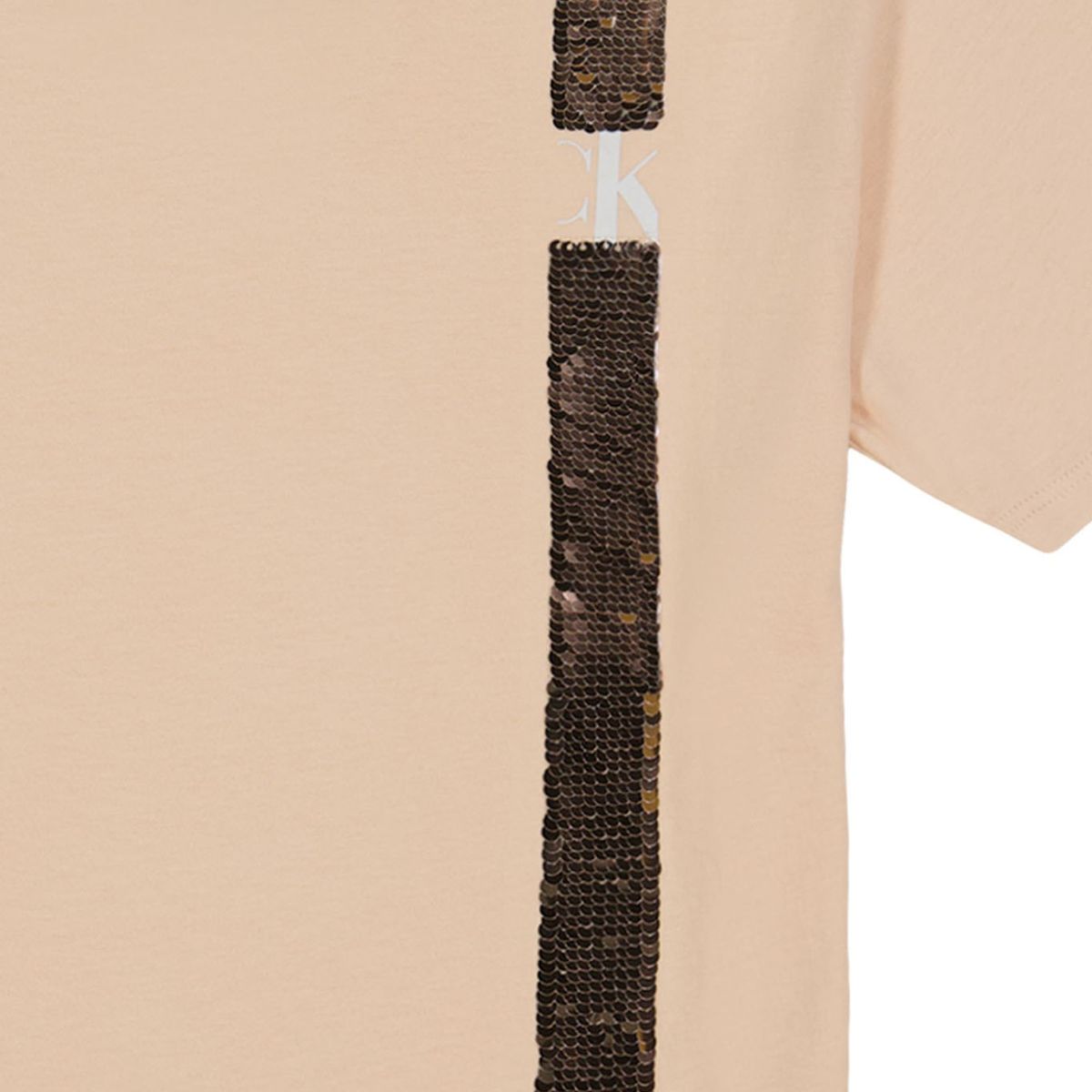 CALVIN KLEIN - Camiseta Con Cuello Redondo Niña Beige Calvin Klein