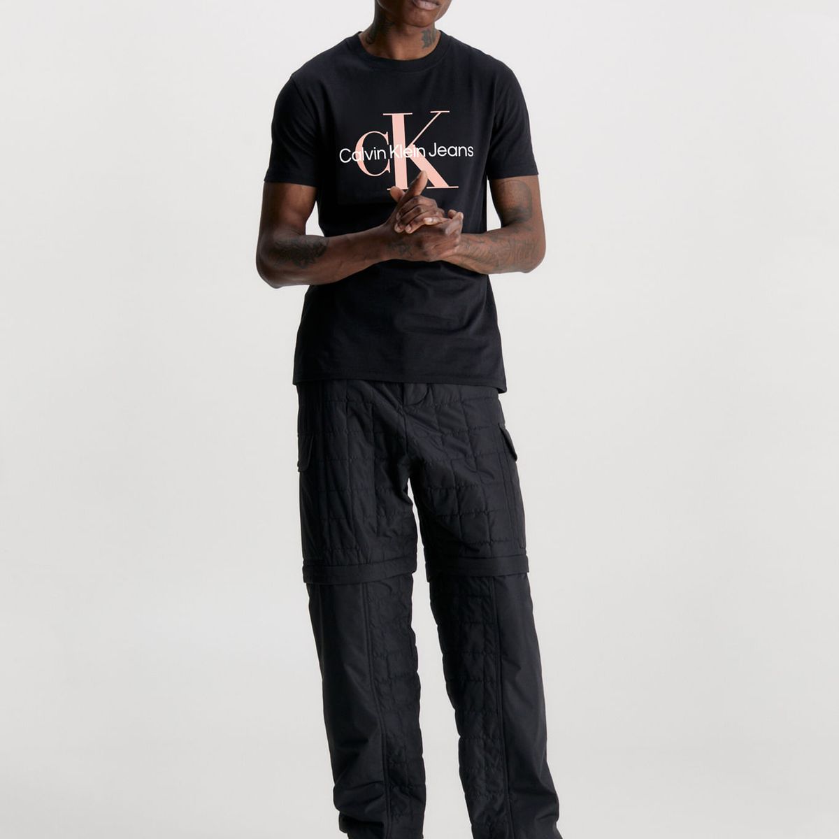 CALVIN KLEIN - Camiseta Slim Con Monograma Hombre Negro Calvin Klein