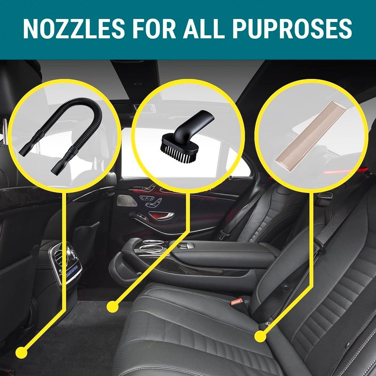 CARSUN - Aspiradora Vehículos Carros Potente Succión Sólidos Y Líquido