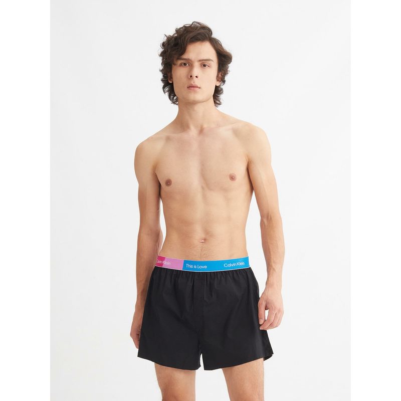 CALVIN KLEIN - Bóxer Negro Suelto En Algodón Colección Pride Calvin Klein
