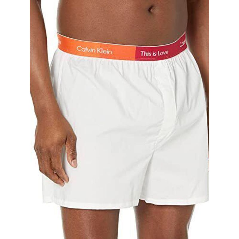 CALVIN KLEIN - Bóxer Tradicional Pride Algodón Color Block Hombre Blanco Calvin Klein