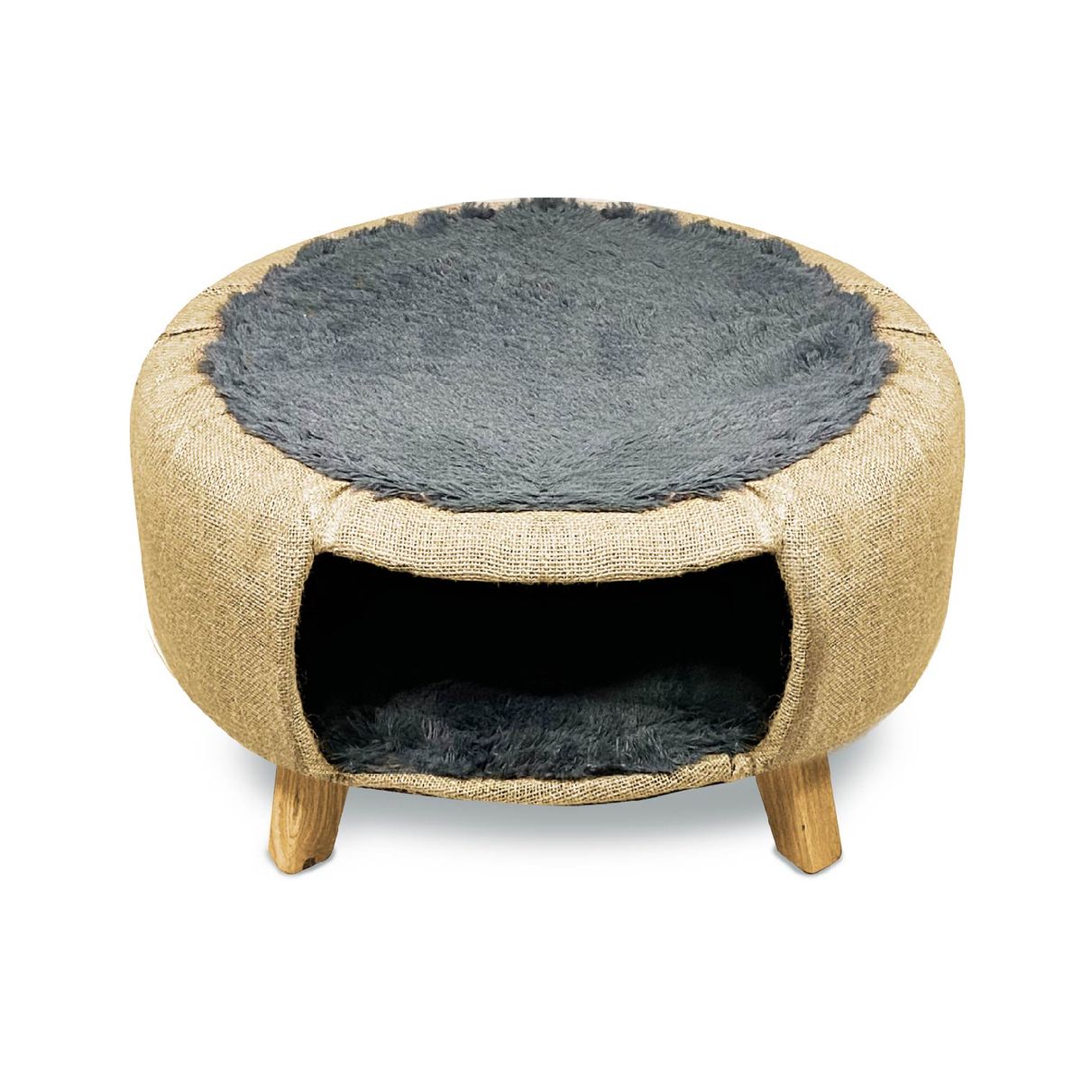 GENERICO - CAMA CUEVA PARA GATOS -Ecológica - Gris