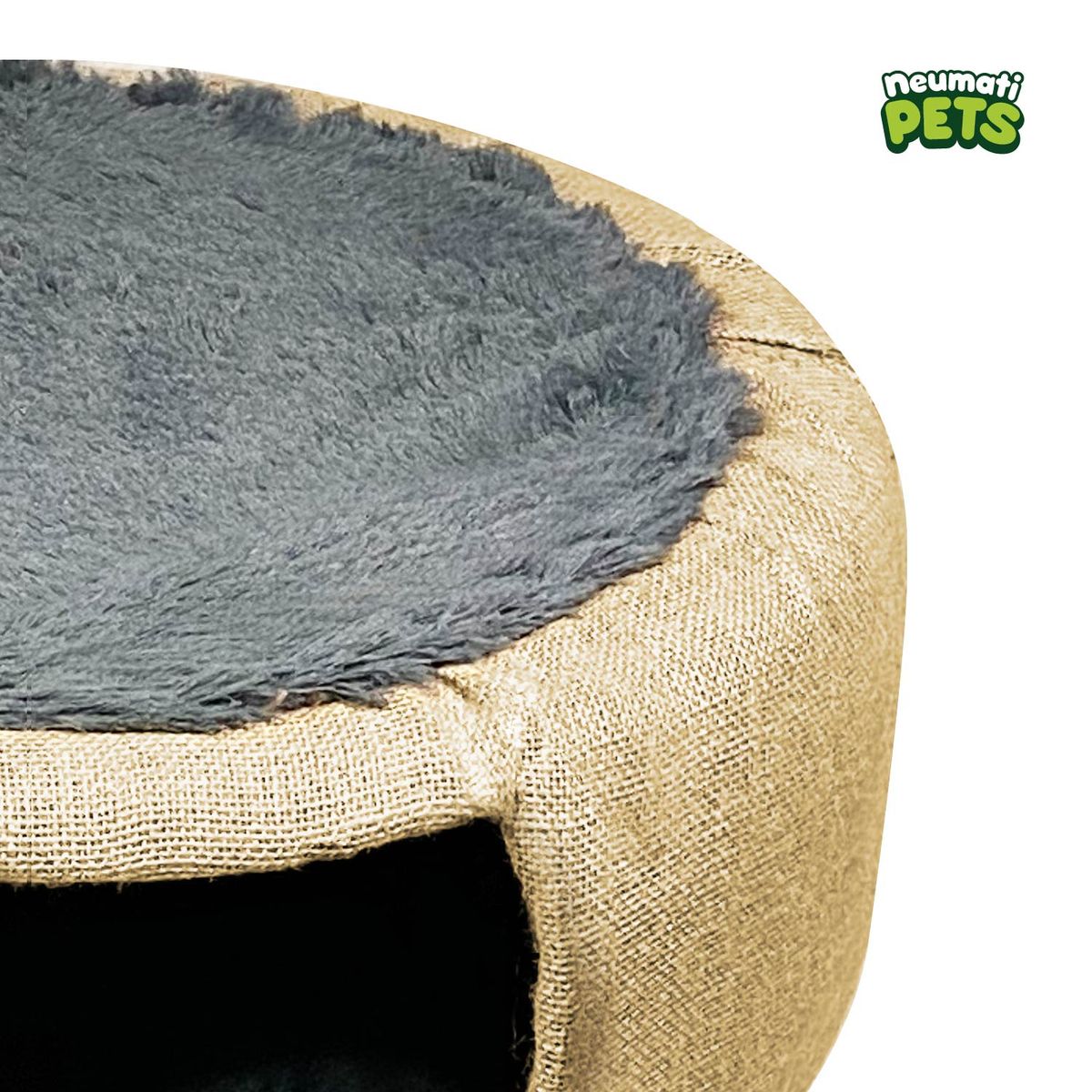 GENERICO - CAMA CUEVA PARA GATOS -Ecológica - Gris