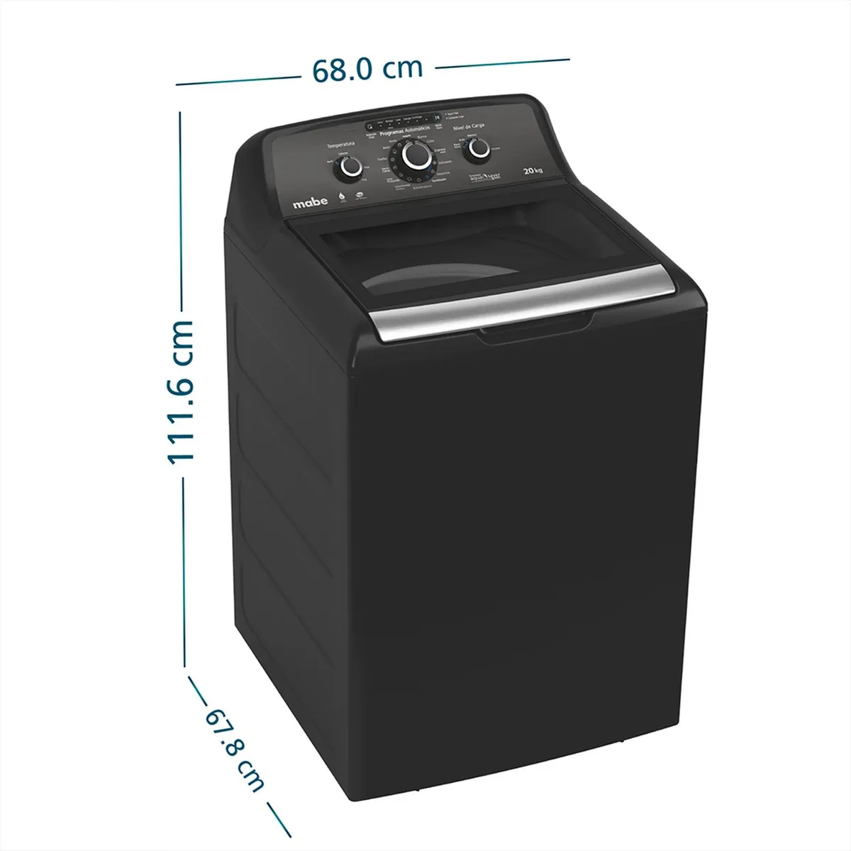 MABE - Lavadora Automática Infusor 20 Kg Gray Mabe LMC70203WDAB0