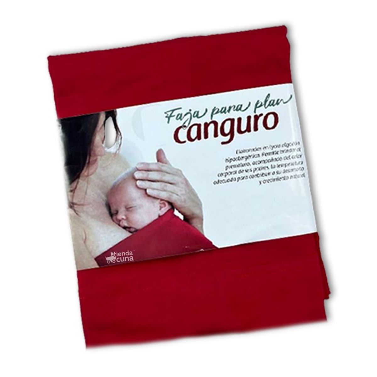 GENERICO - Faja cargador para plan canguro para bebe prematuro Roja talla L