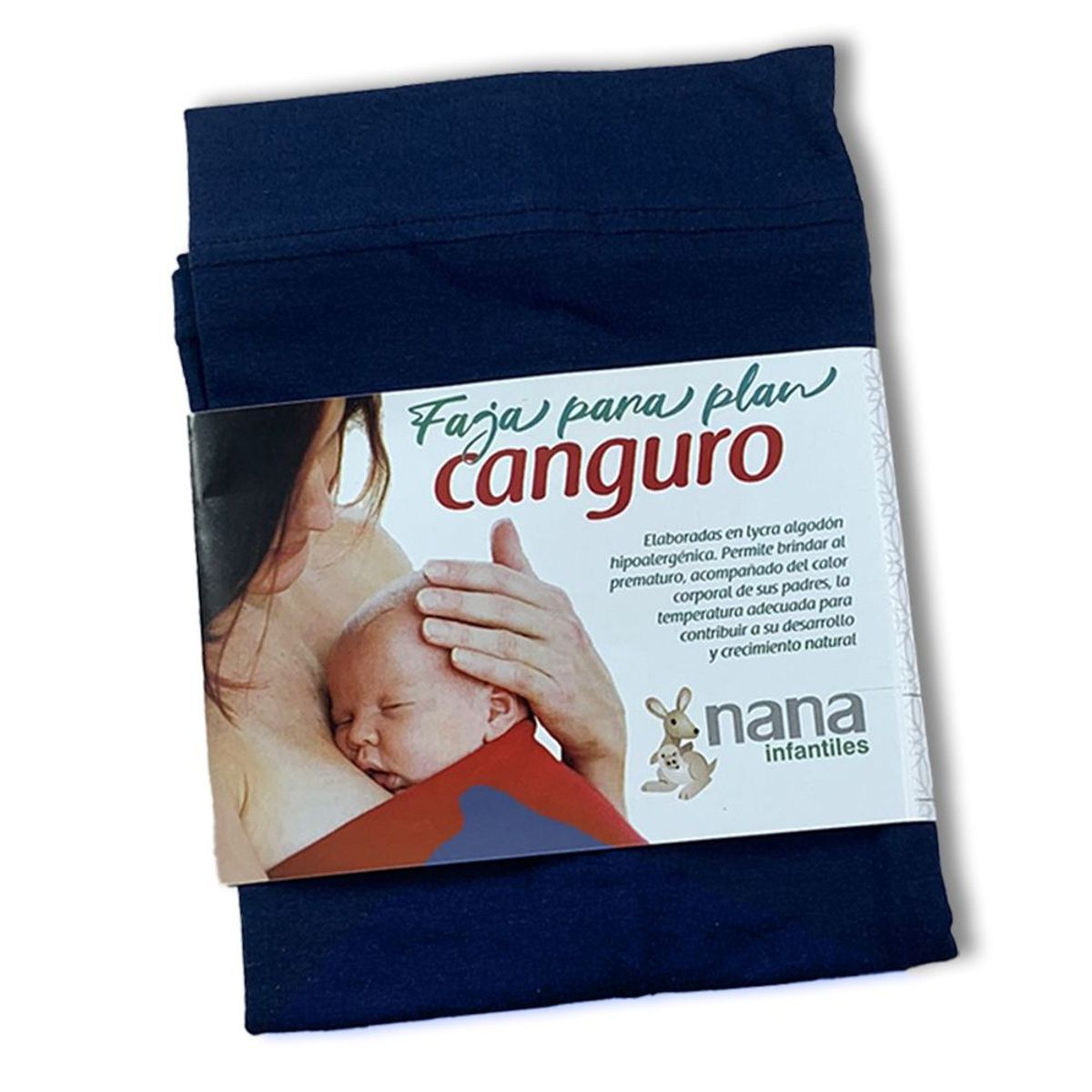 GENERICO - Faja cargador para plan canguro para bebe prematuro Azul talla M