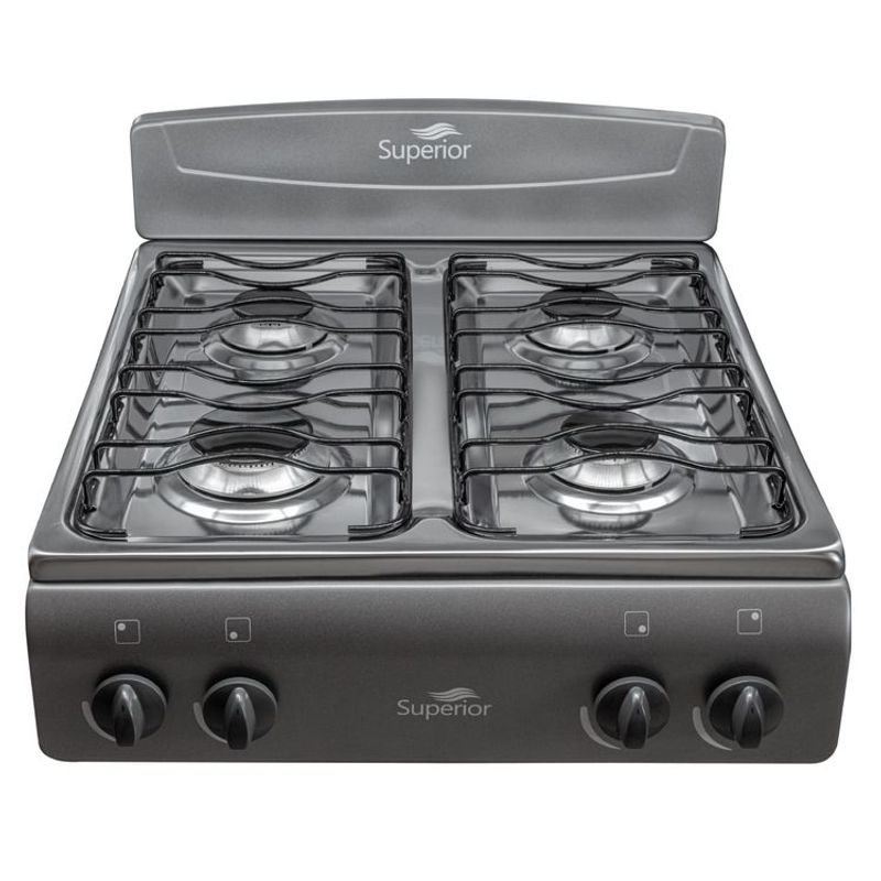 SUPERIOR - Estufa de Mesa SUPERIOR 4 Puestos Gas Natural 7053 Gris