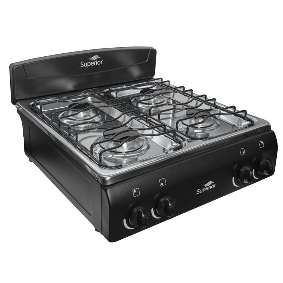 SUPERIOR - Estufa de Mesa SUPERIOR 4 Puestos Gas Propano 7053 Negro