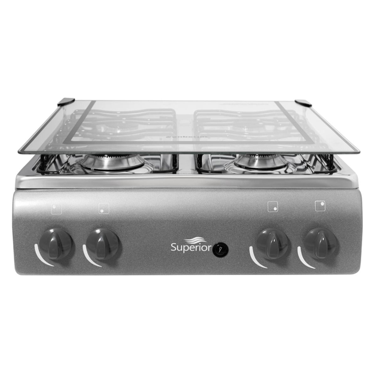 SUPERIOR - Estufa de Mesa SUPERIOR 4 Puestos Gas Propano 7054-1 Gris